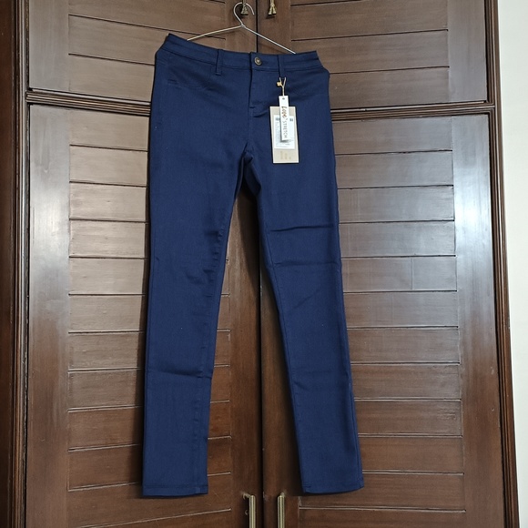 Fratini Navy Blue Skinny Super Stretchable Trouser waist size 28 - Picture 4 of 9
